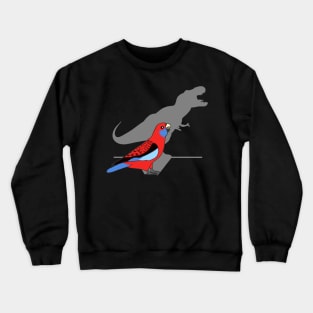 T-rex Crimson Rosella Crewneck Sweatshirt